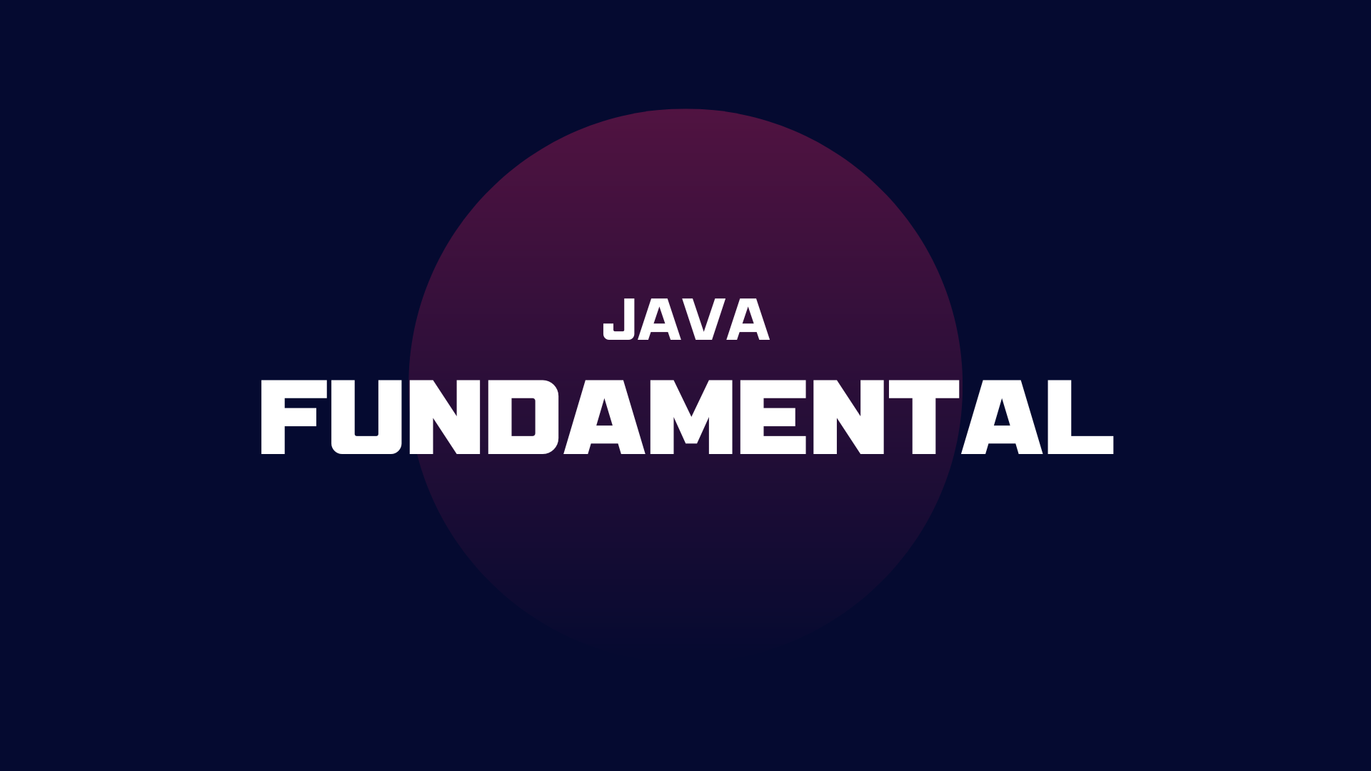 Pemrograman Java Fundamental